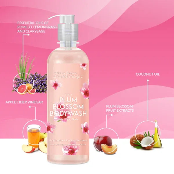 AROMA MAGIC PLUM BLOSSOM HAND & BODY WASH 500ML
