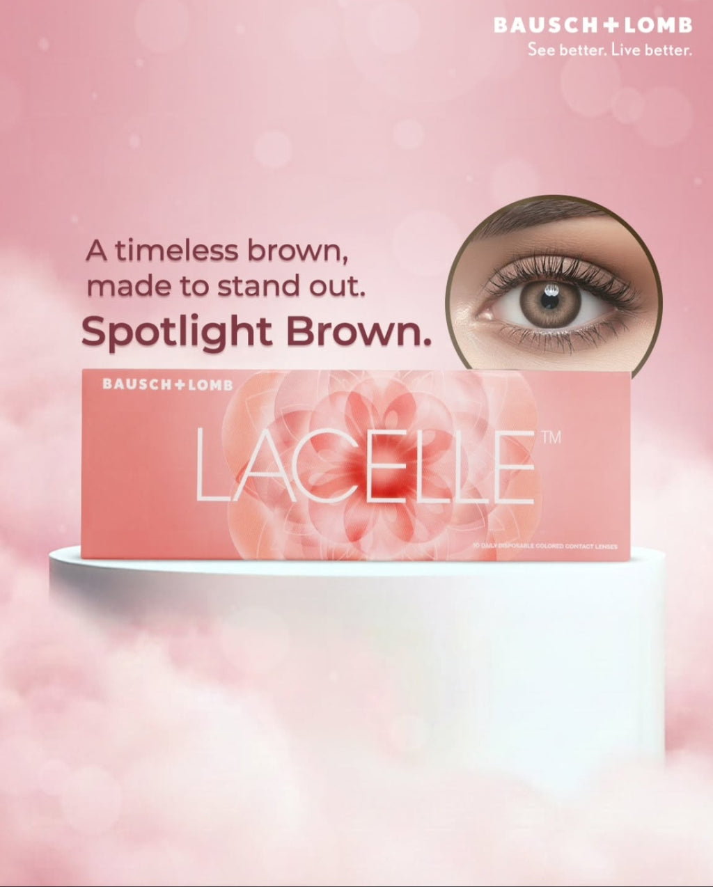 BAUSCH + LOMB LACELLE SPOTLIGHT BROWN PACK OF 5 PAIRS