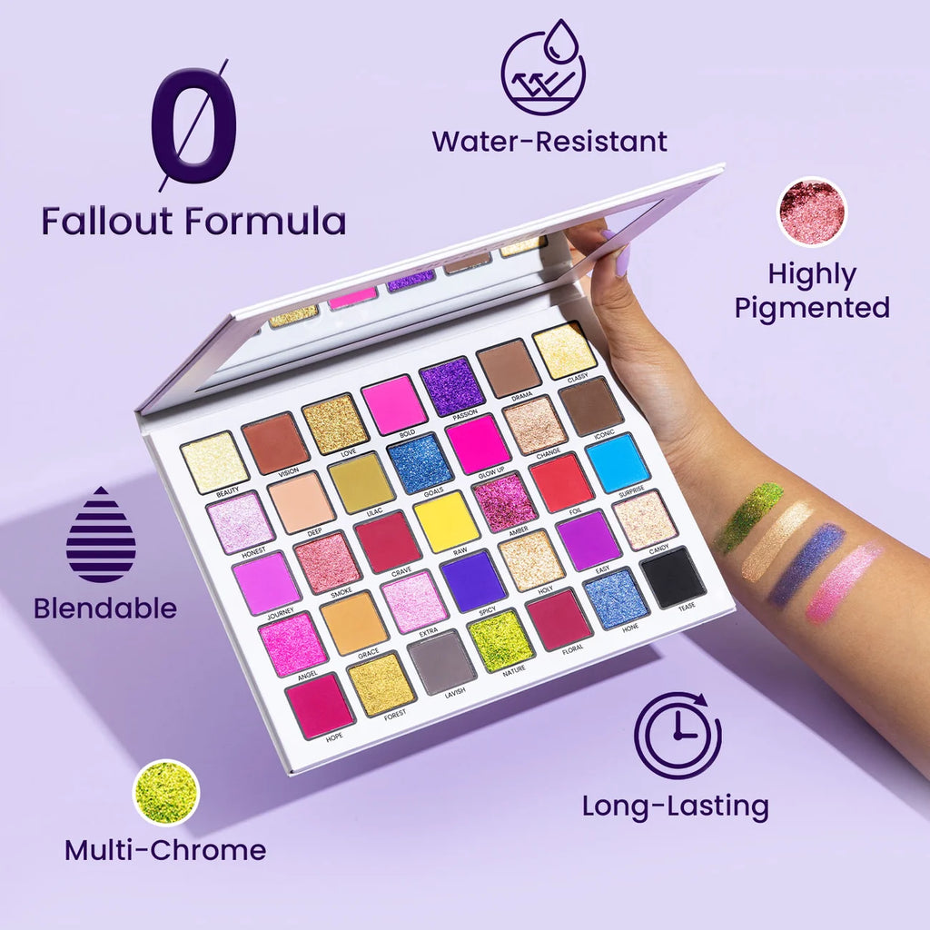 SHOPAAREL SPECTRUM 1 EYESHADOW PALETTE – 35 Shades