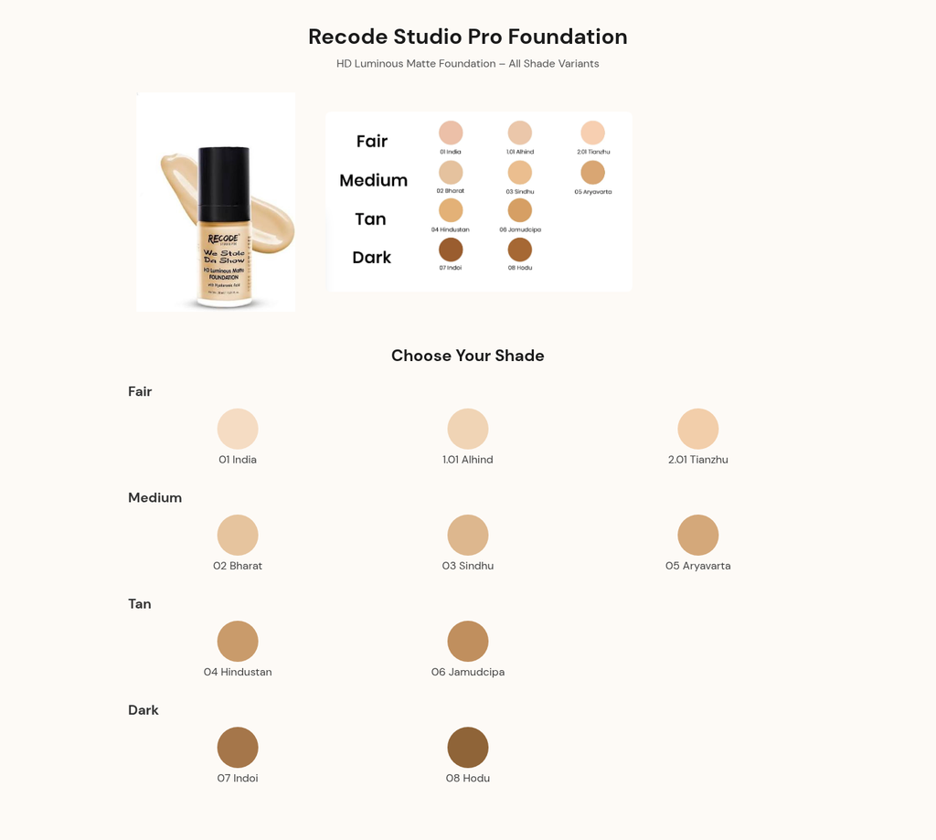 RECODE LUMINOUS FINISH FOUNDATION