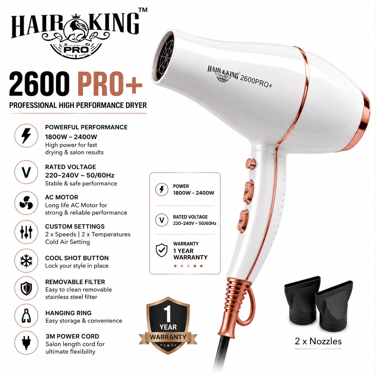 Hair King Hair Dryer Pro 2600+