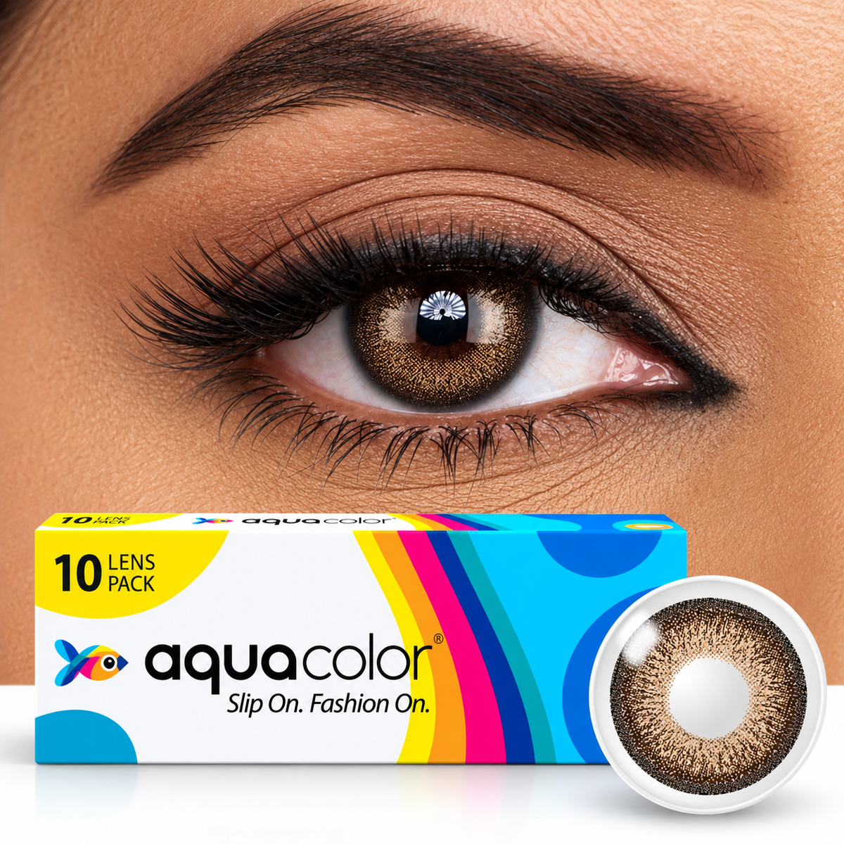 AQUALENS DAILY LENS MOCHA BROWN (PAIR OF 5)