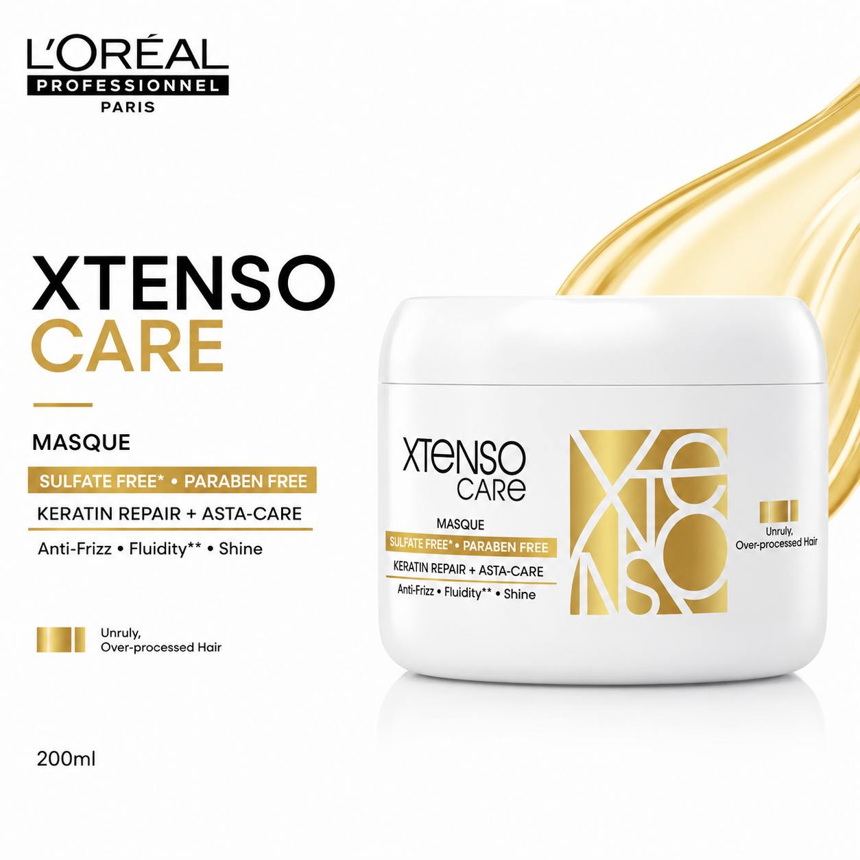 LOREAL Xtenso Care Sulfate Free Masque GOLD (200ml)