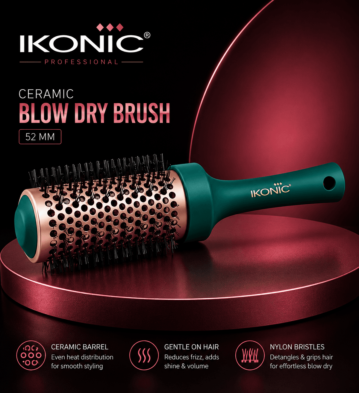 IKONIC Ceramic Blow Dry Brush 52 mm