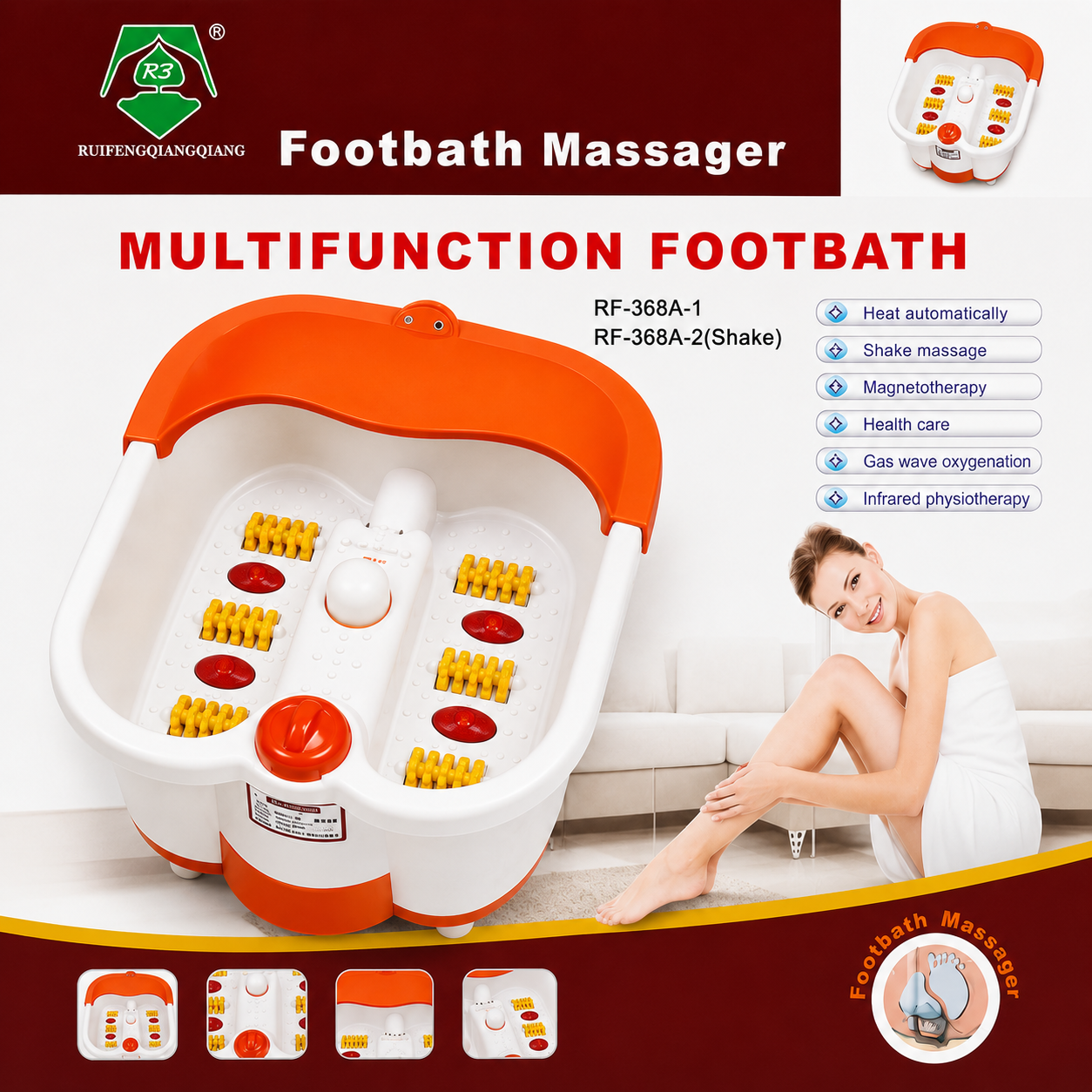 FOOTBATH MASSAGER MULTIFUNCTION FOOTHBATH TUB