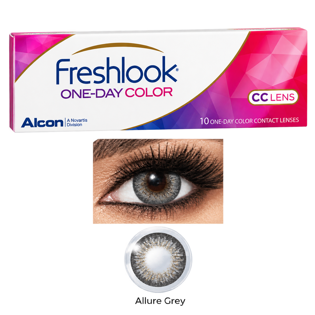 Freshlook One Day Allure Grey CC(10 Lens Pack)