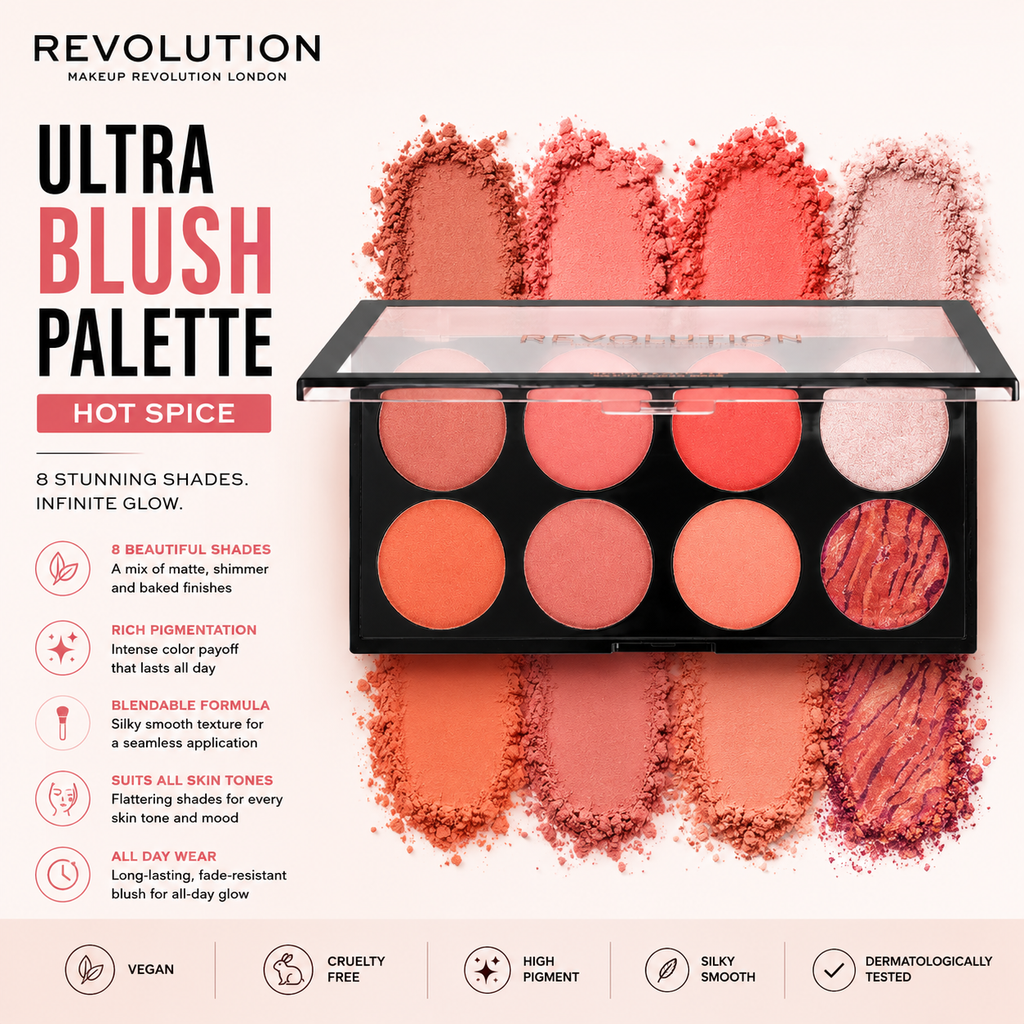 Revolution Ultra Blush Palette Hot Spice