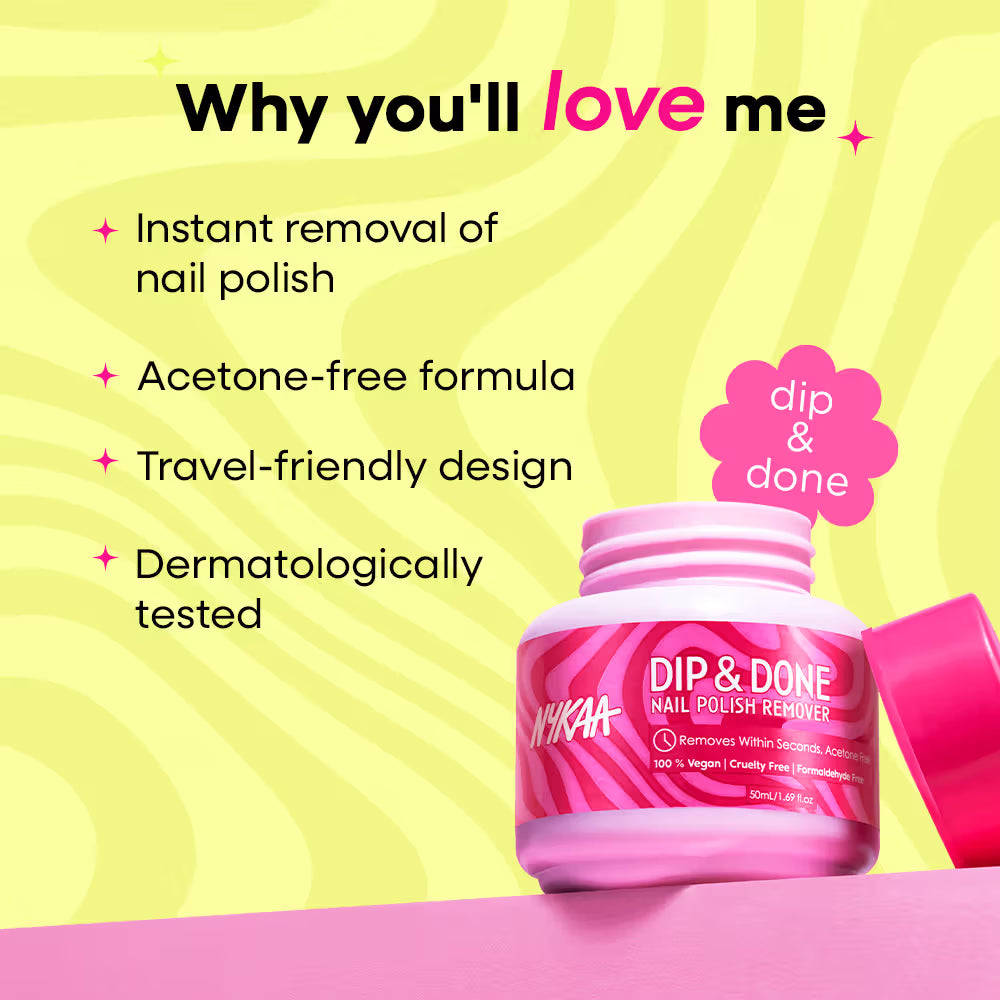 Nykaa Dip & Done Nail Polish Remover