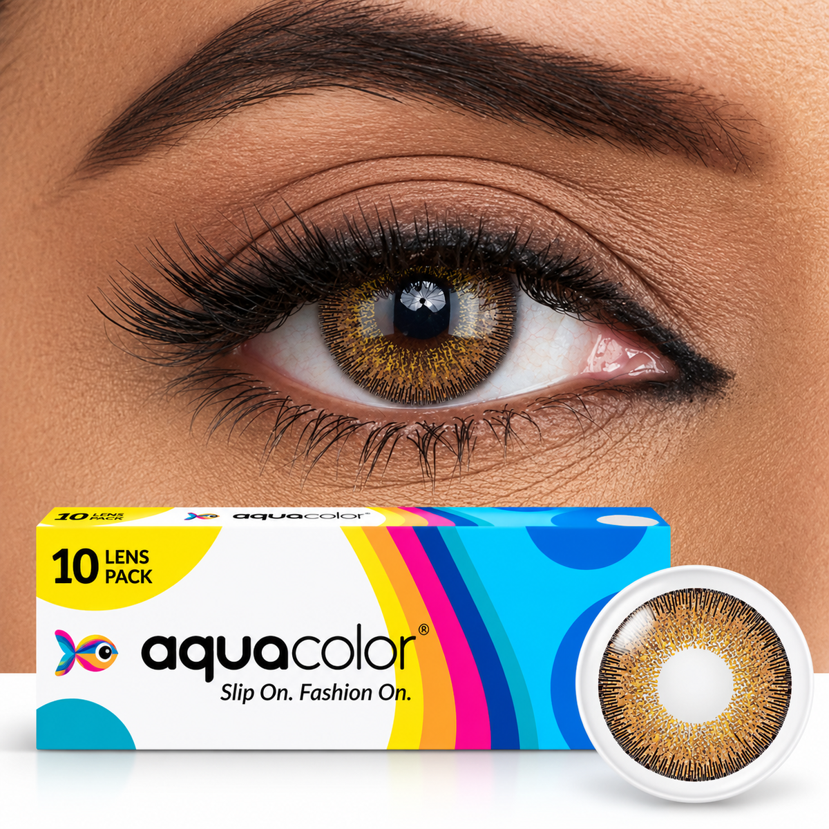 AQUALENS DAILY LENS DUSKY BROWN (PAIR OF 5)