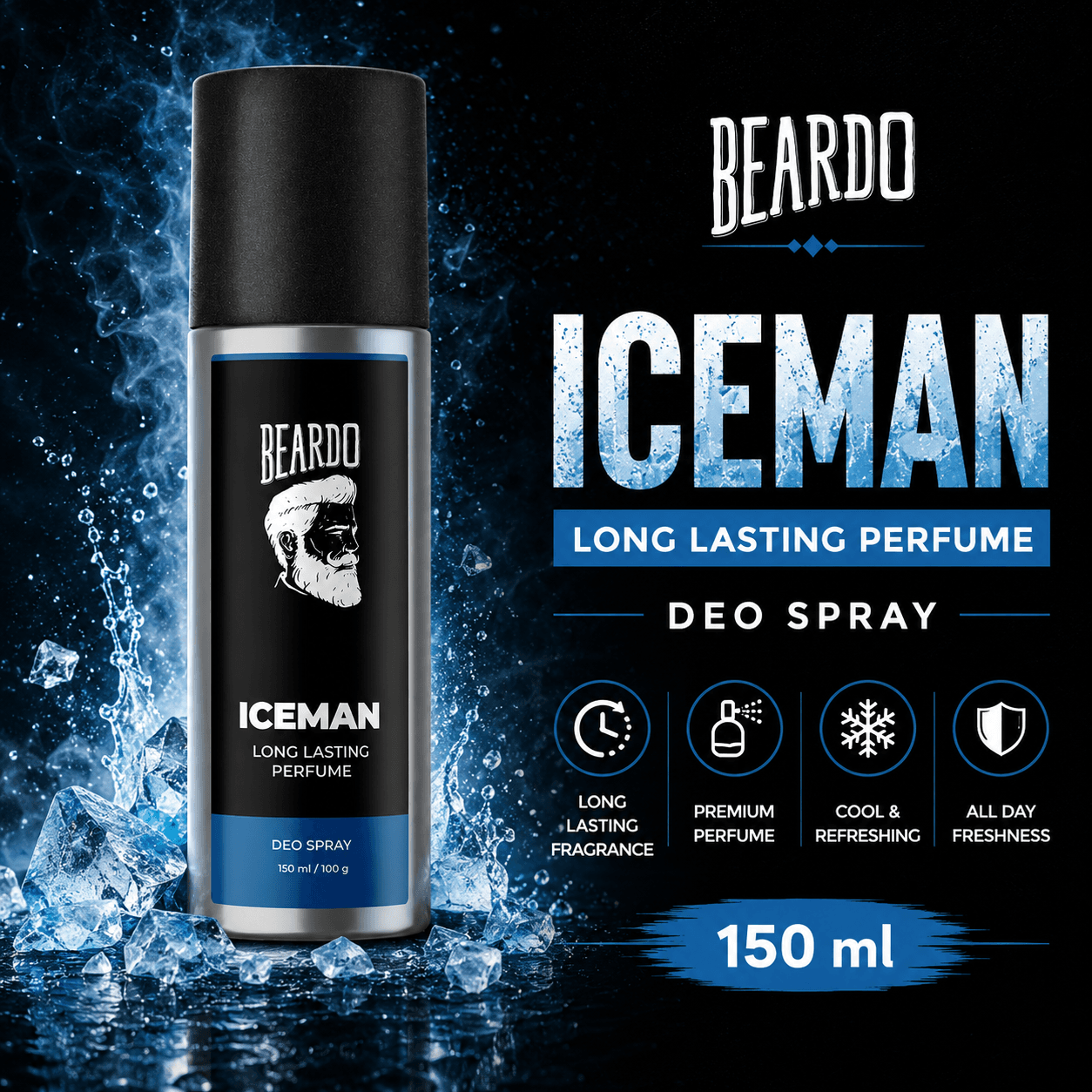 Beardo ICEMAN Body Spray for Men 150ml