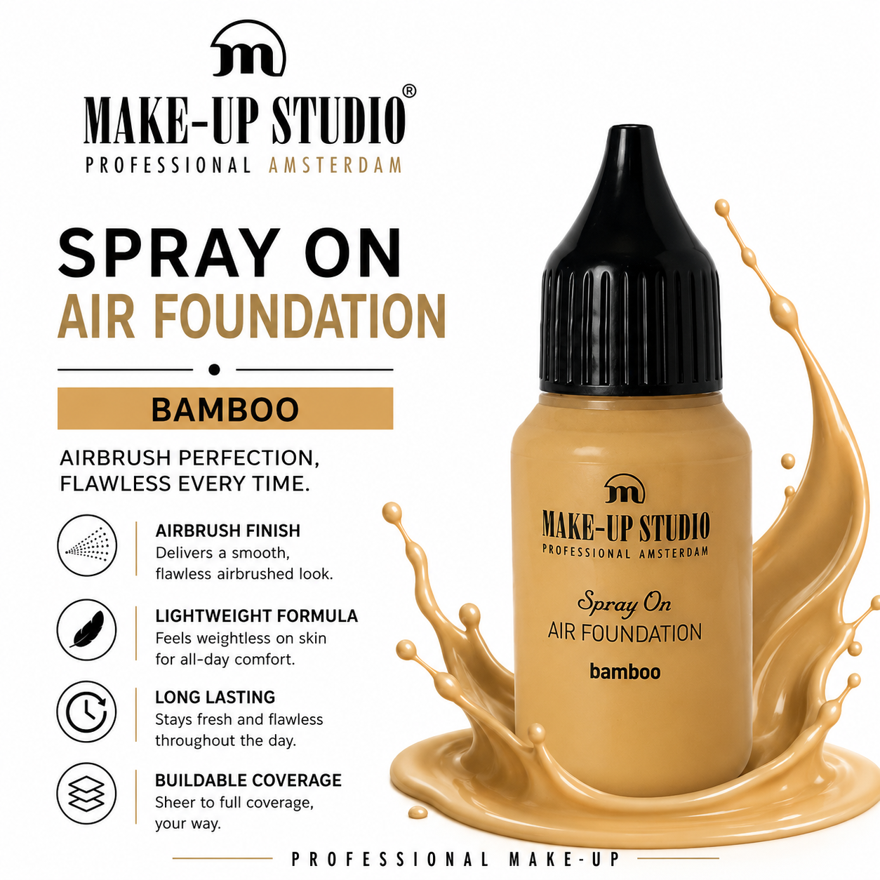 Make-Up Studio Spray On Air Foundation 20ml - Bamboo