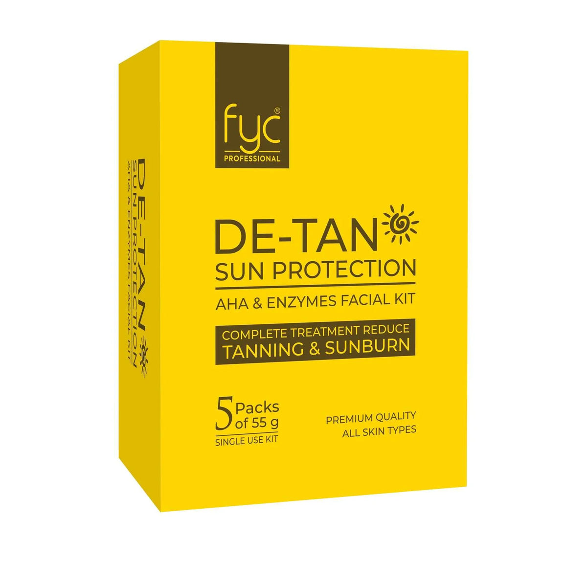 FYC 6 STEP De-Tan Sun Protection Facial Kit COMBO PACK OF 5