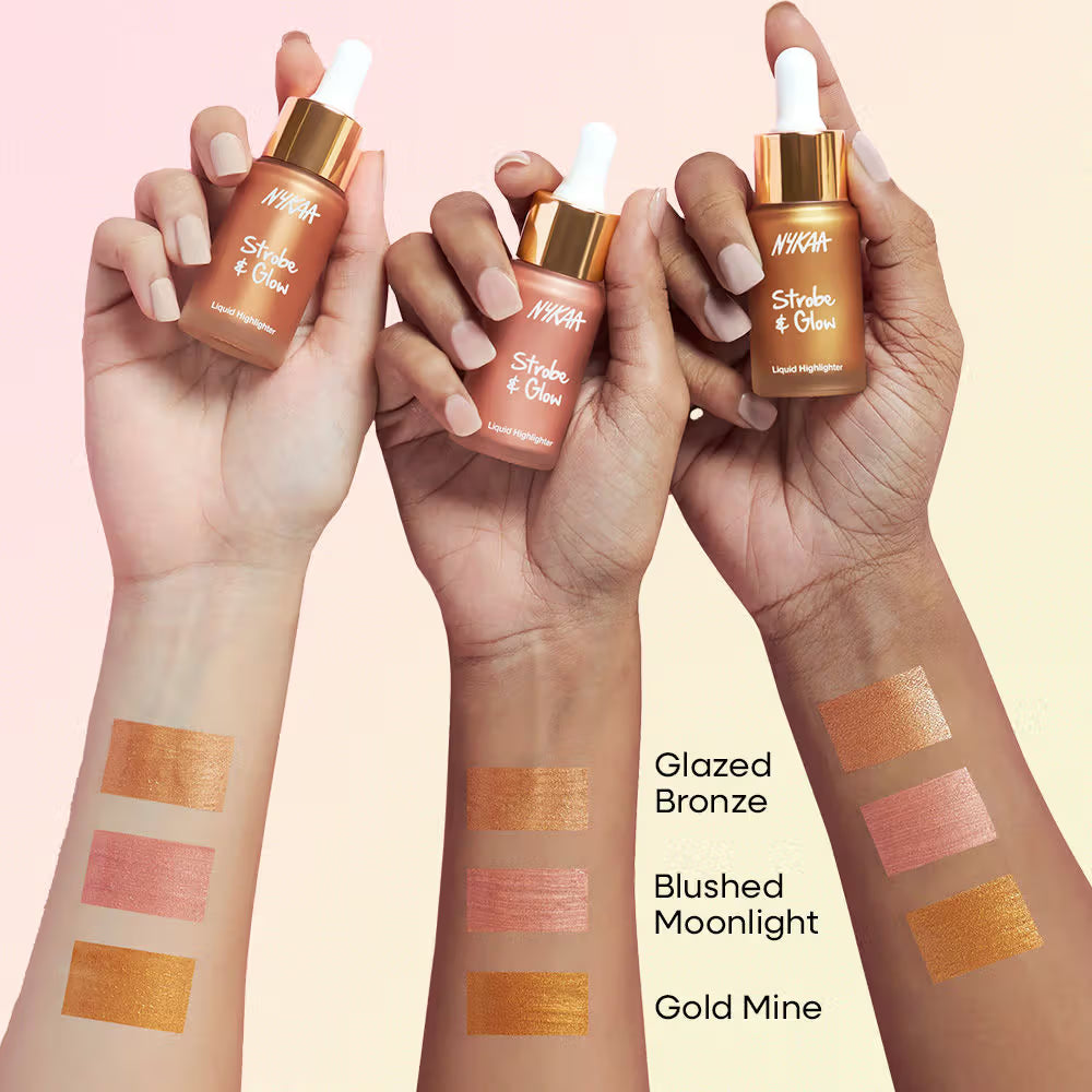 Nykaa Strobe & Glow Liquid Cream Highlighter - Blushed Moonlight