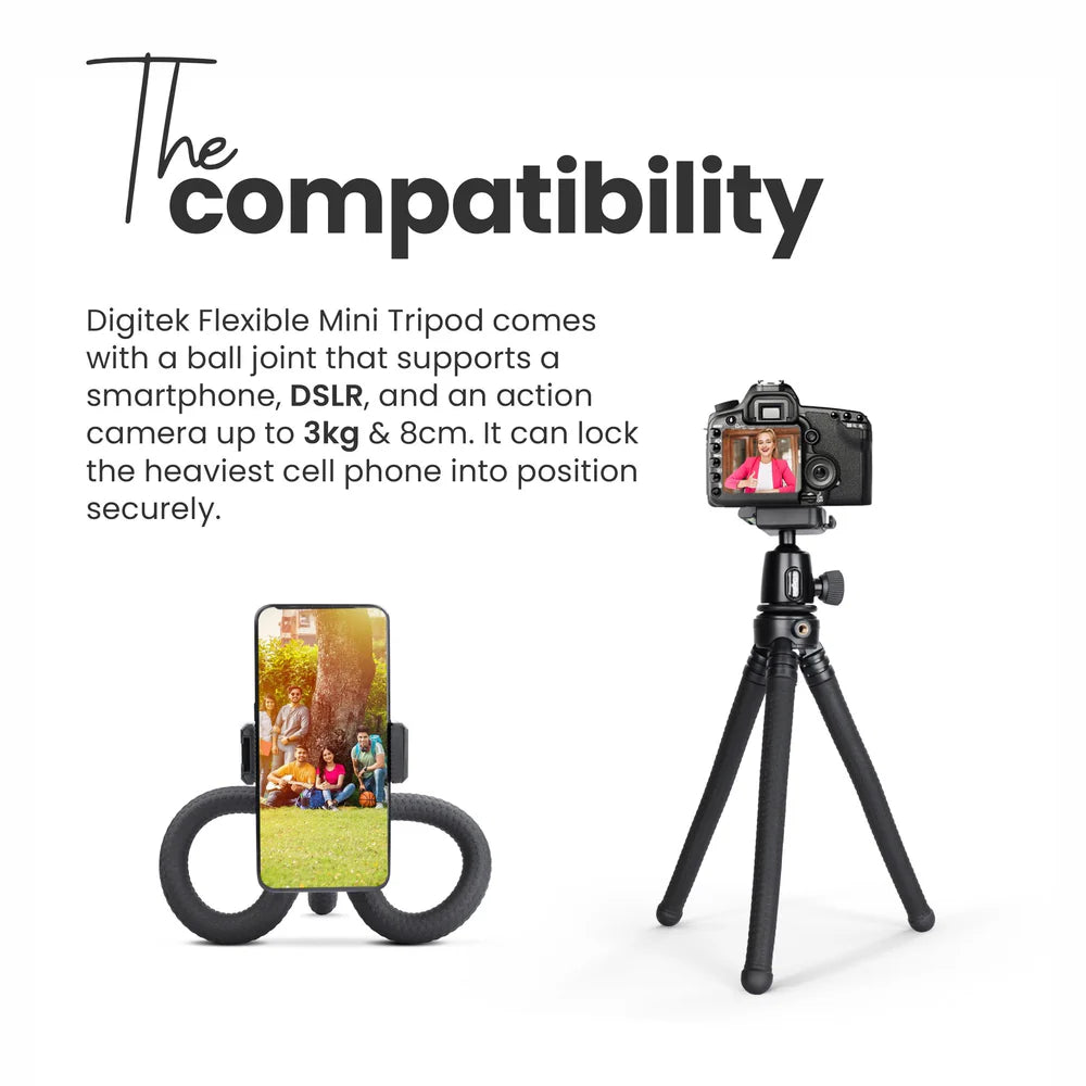 DIGITEK FLEXIBLE MINI TRIPOD DTR-320FT