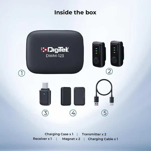 DIGITEK 2 IN 1 WIRELESS MICROPHONE SYSTEM DWM123