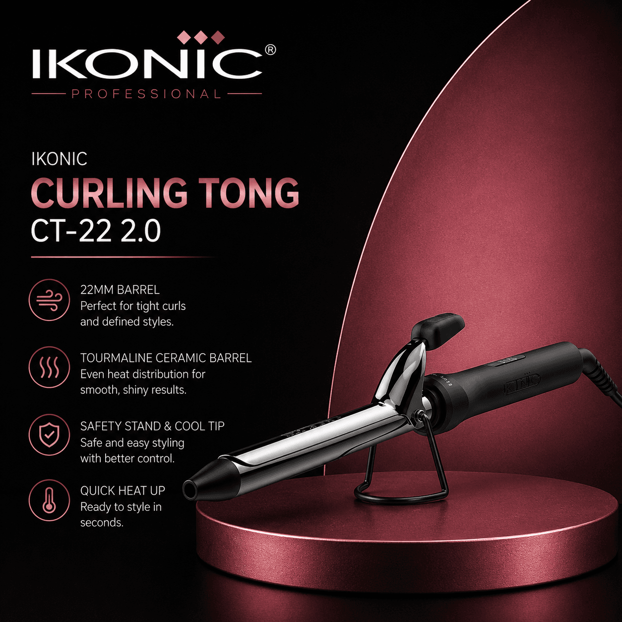 IKONIC Curling Tong CT-22 2.0