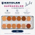 Kryolan Supracolor Professional Makeup Palette - 12 Color - FS
