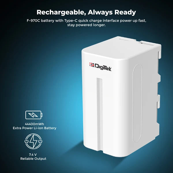 DIGITEK EXTRA POWER LI-ION BATTERY FOR LIGHTS TYPE C F970C