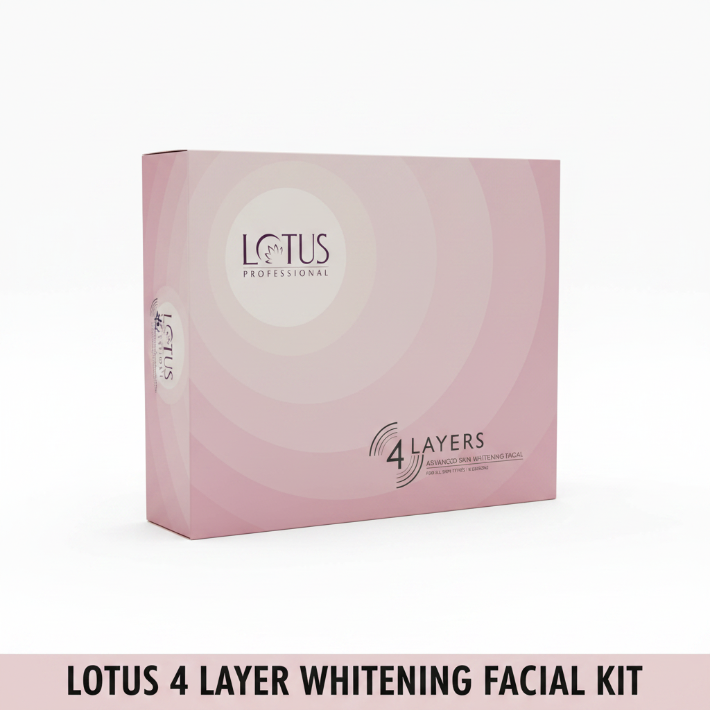 Lotus 4 Layer Whitening Facial Kit - Angled