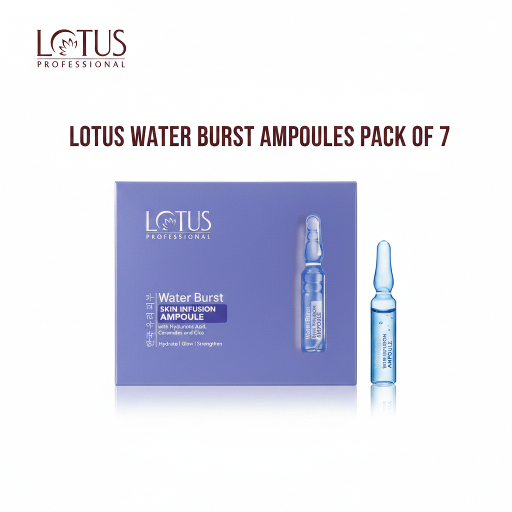 Lotus Water Burst - Clean Background with Logo and Title