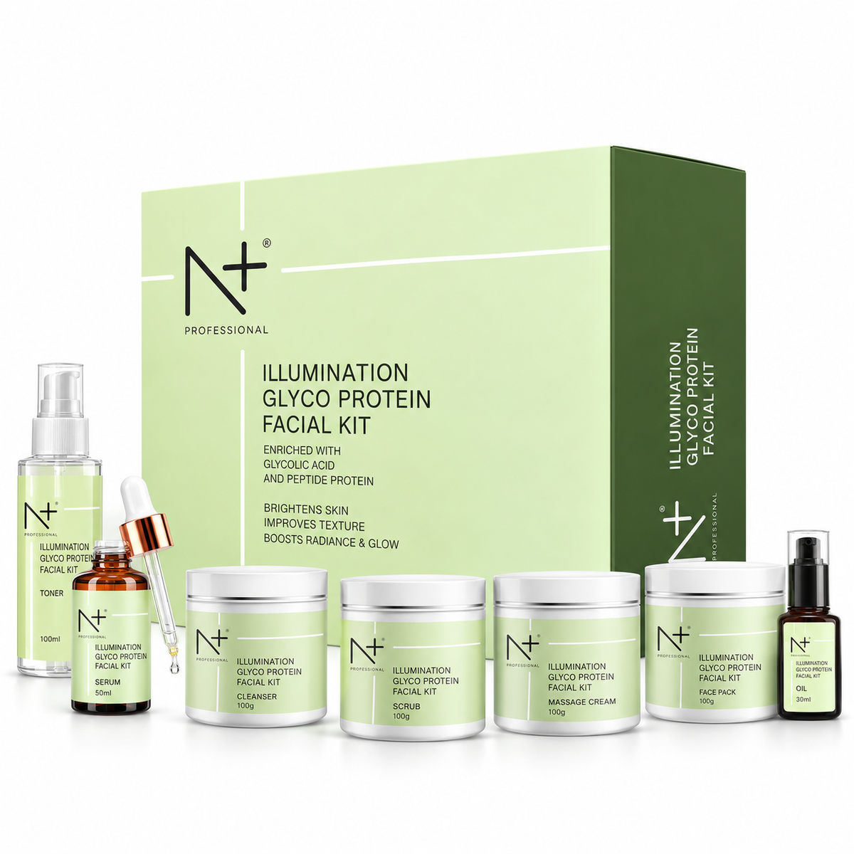 N Plus Professional Illuminating Glyco Protein Facial Kit