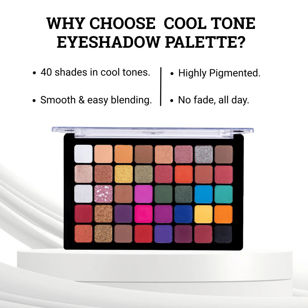 EUROPE GIRL 40 Color Eyeshadow Palette - New Cool Tone