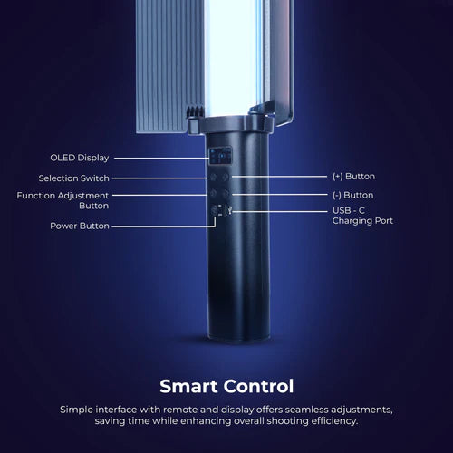 Digitek DSL 555 RGB Portable 38W Handheld LED Stick Light Wand